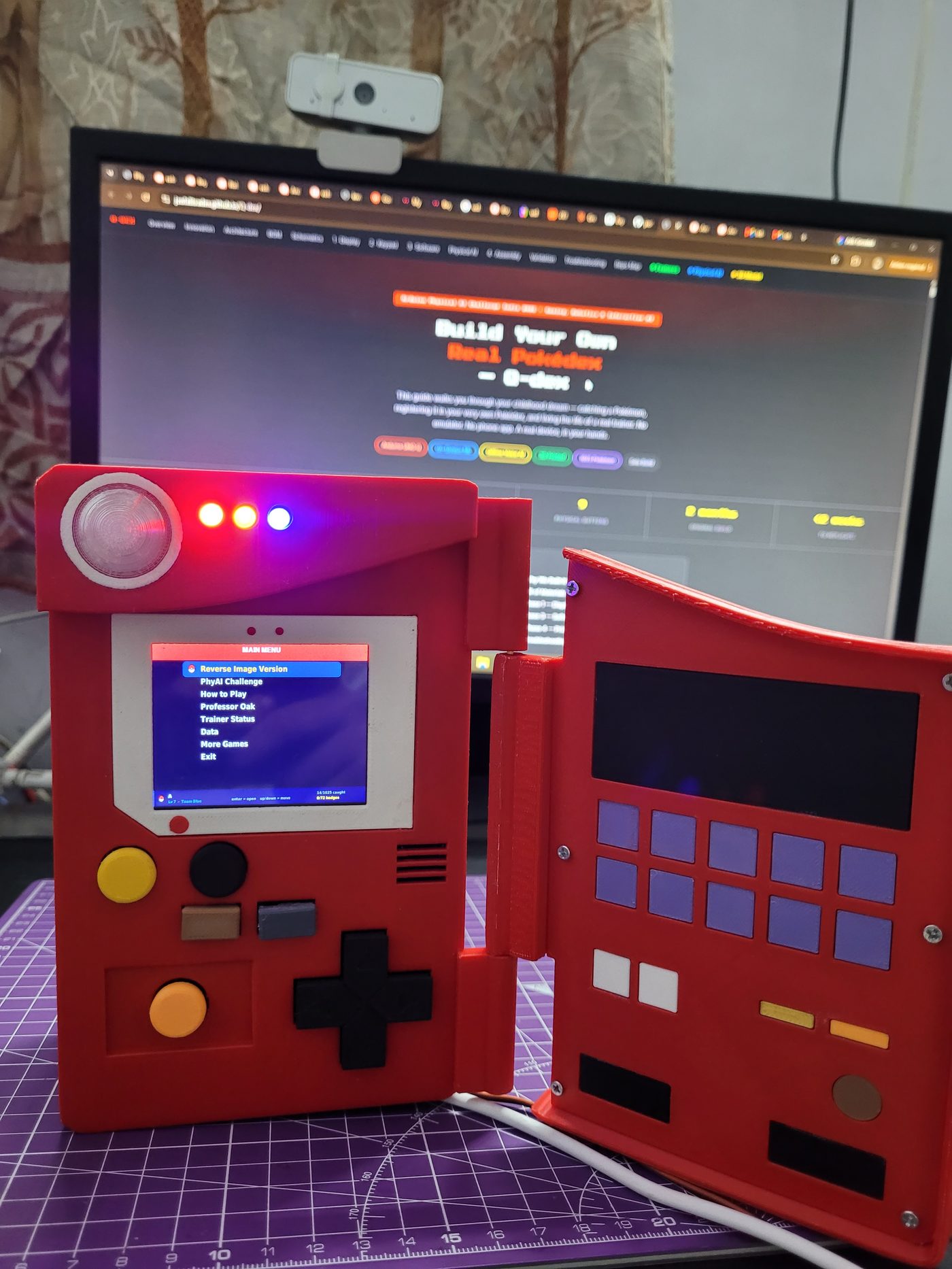 Q-dex front view, main menu